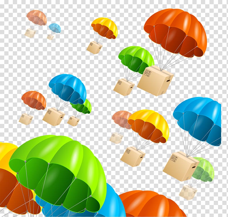 Parachute Parachuting Illustration, parachute transparent background PNG clipart