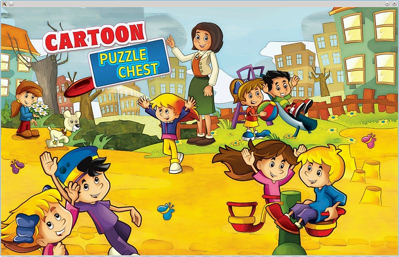 Cartoon Children Puzzle Chest Play, Play Cartoon transparent background PNG clipart