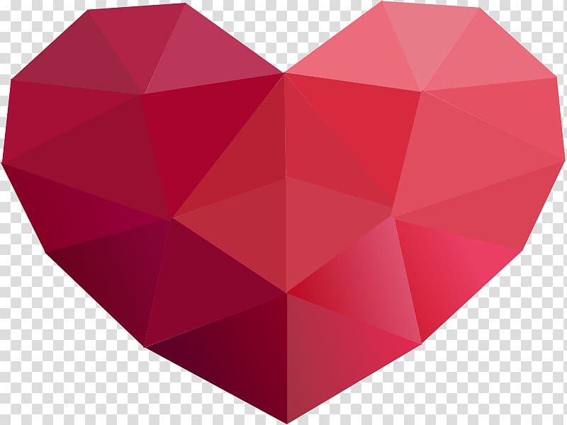 Computer Icons Low poly Heart , low poly transparent background PNG clipart
