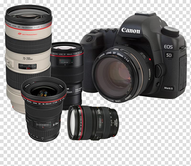 Canon EOS 5D Mark III Canon EOS 6D Mark II Digital SLR, Camera transparent background PNG clipart