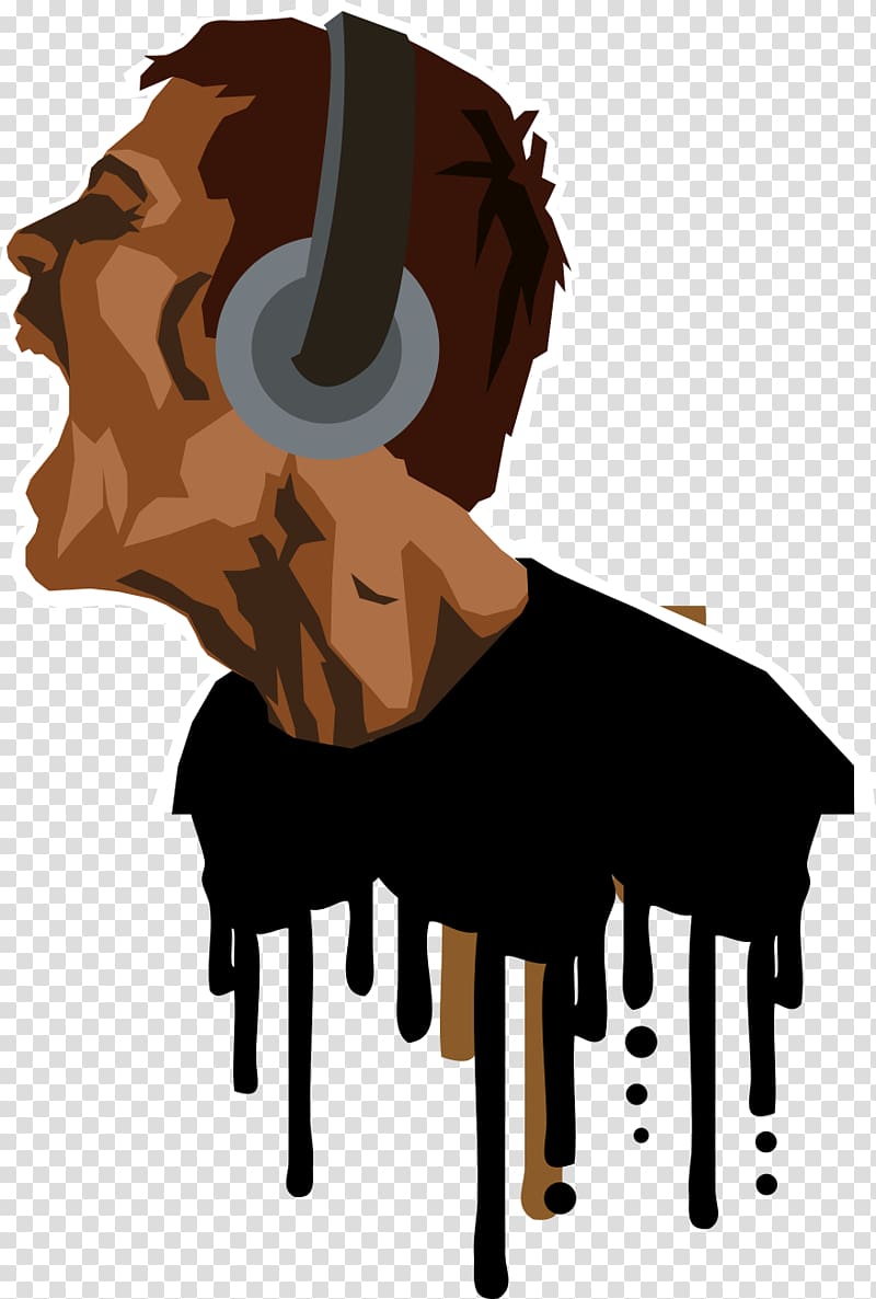 shouting man with headphones illustration, Music , Young rock music wearing headphones transparent background PNG clipart