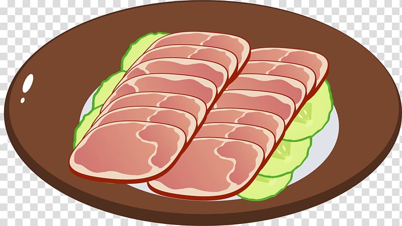 Sausage Bacon and egg pie Bacon, egg and cheese sandwich Mortadella, painted Bacon transparent background PNG clipart