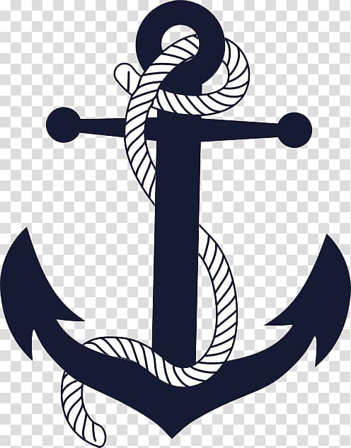 Black anchor with white rope illustration, Free content Anchor Foul ...