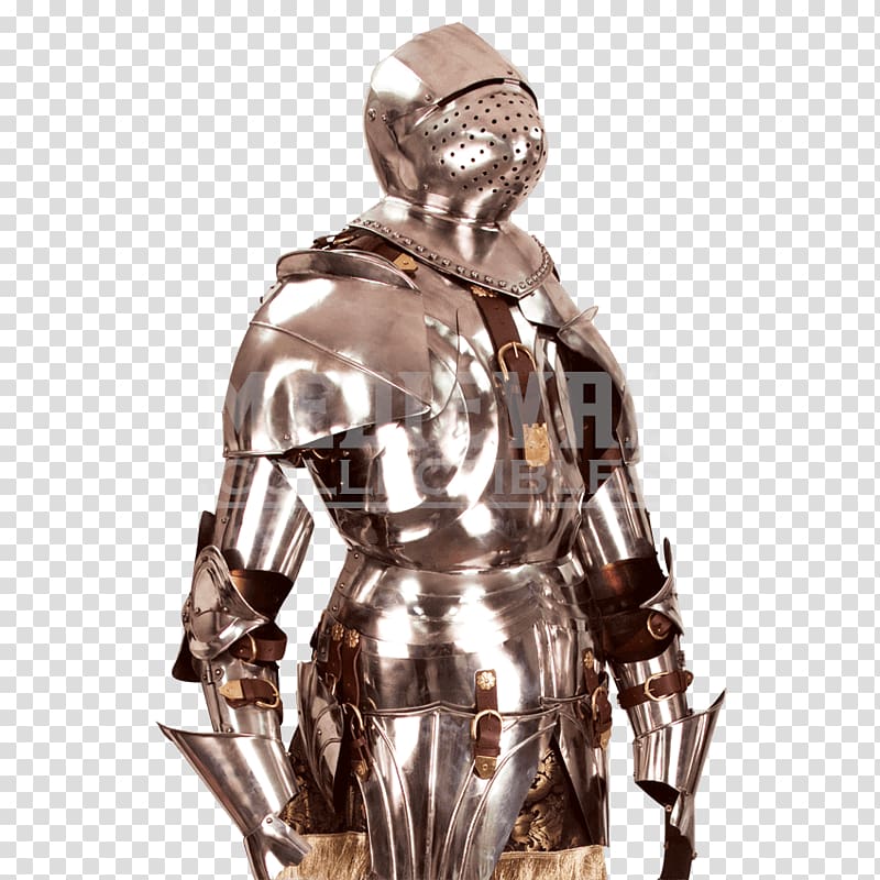 Gothic plate armour Knight Components of medieval armour, armour transparent background PNG clipart