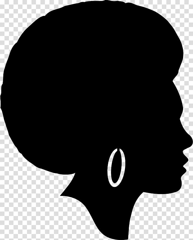 Black Silhouette African American , afro transparent background PNG clipart