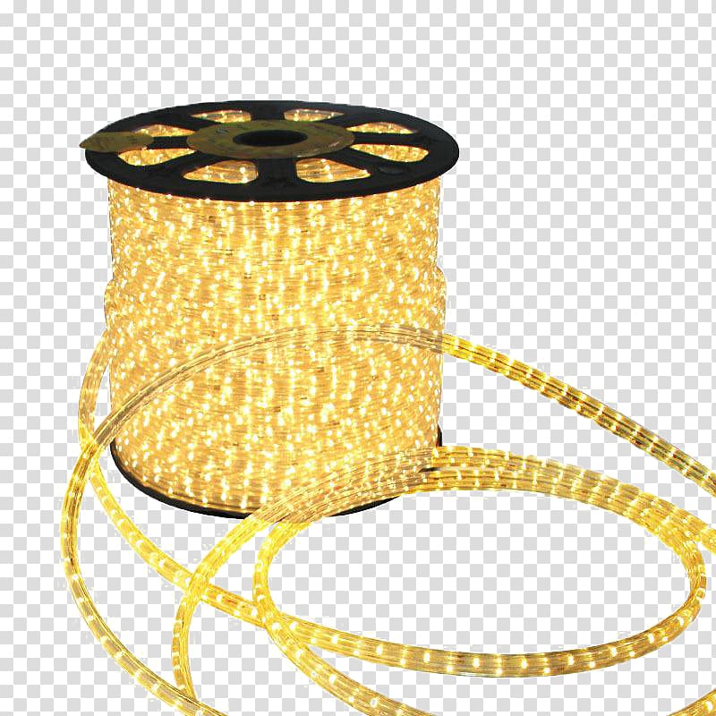 Light-emitting diode LED lamp LED strip light, Yellow light belt transparent background PNG clipart