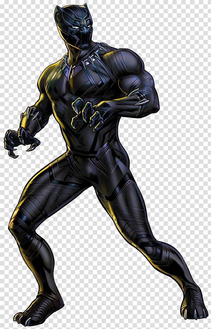Black Panther Marvel: Avengers Alliance Black Widow Carol Danvers Captain America, black panther transparent background PNG clipart