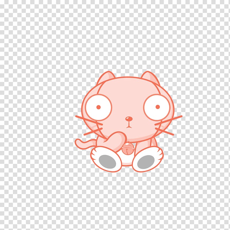 Pink cat, Pink pet cat transparent background PNG clipart