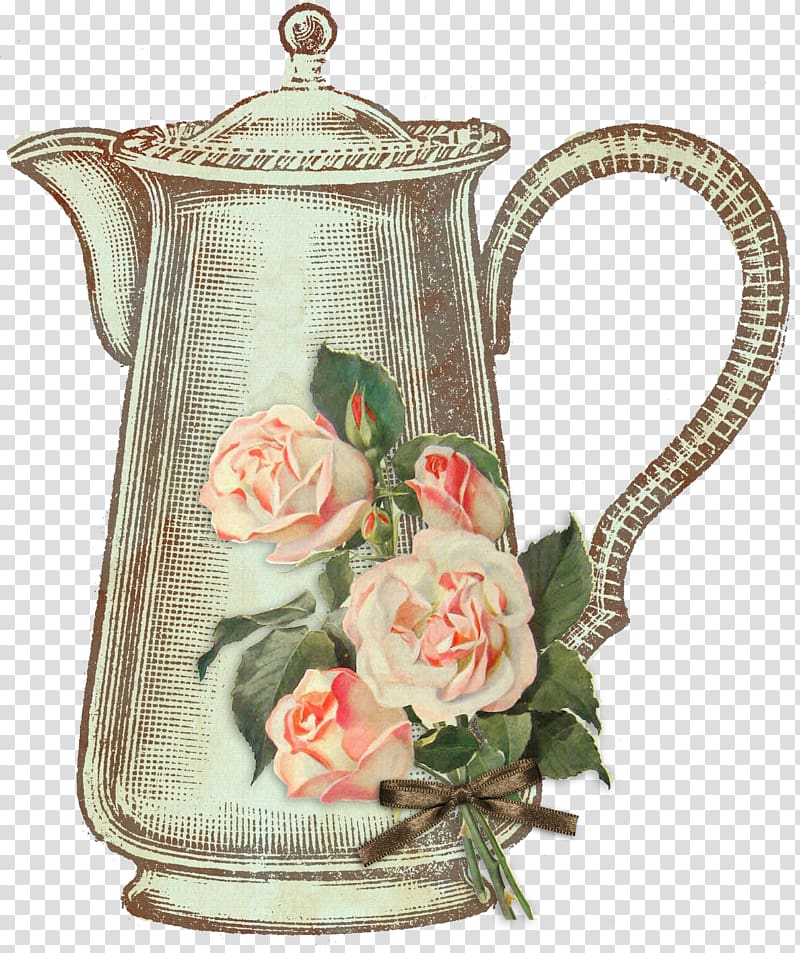 Teapot Teacup, tea vintage transparent background PNG clipart