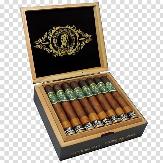 Cigar Tobacco Habano Retail Box, THREESOME transparent background PNG clipart