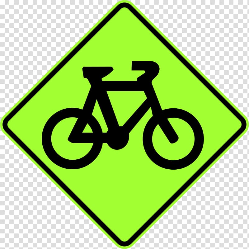 Bicycle Traffic sign Warning sign Road Cycling, bicycles transparent background PNG clipart