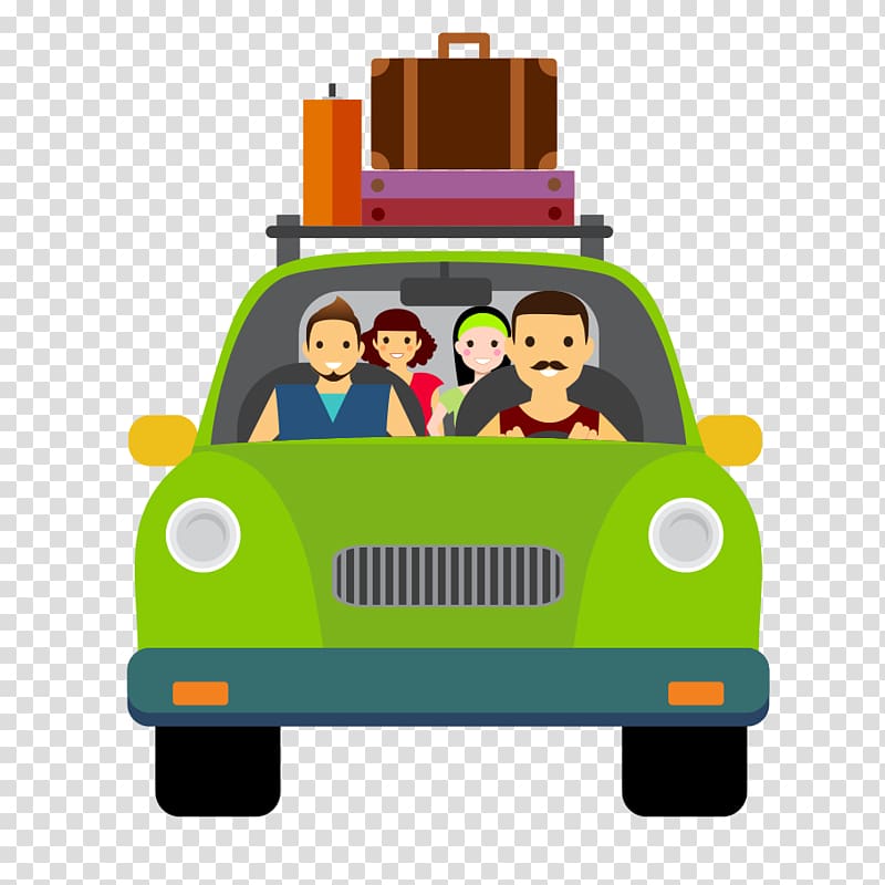 Car Travel Baggage Symbol, A person to travel transparent background PNG clipart