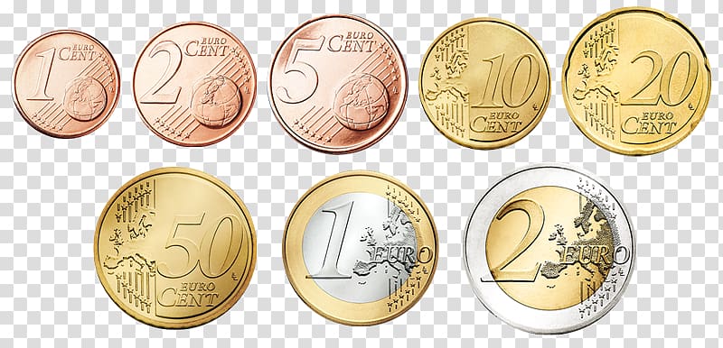 Euro coins Currency Banknote, Euro Coin transparent background PNG clipart