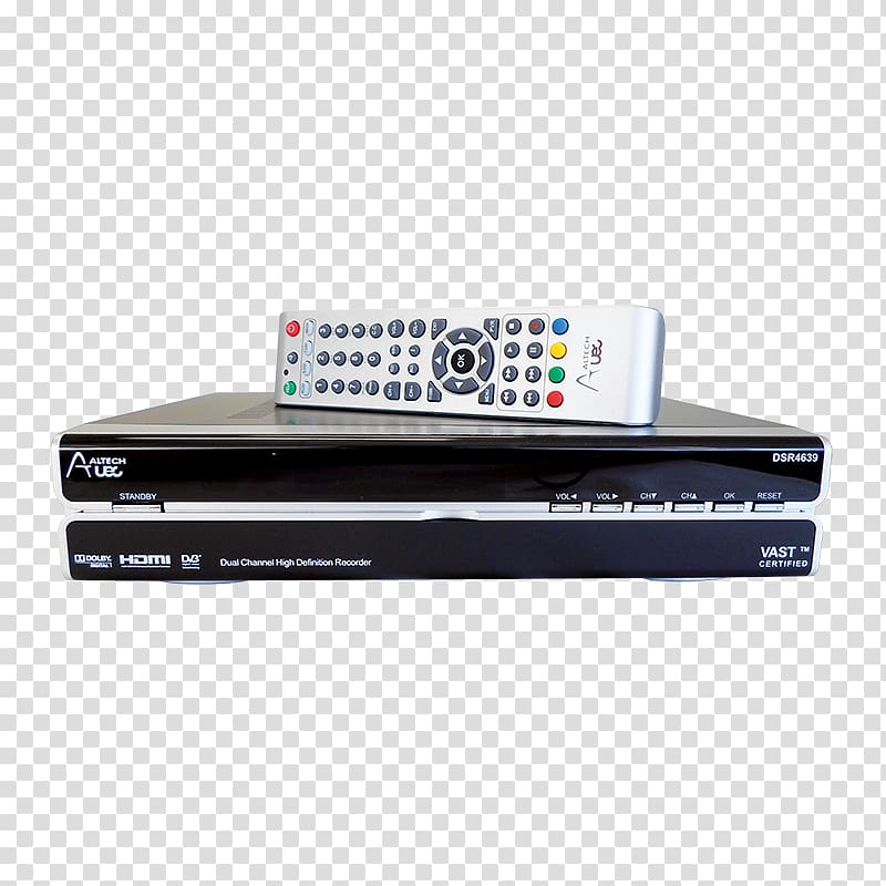 Radio receiver Electronics Cable converter box Amplifier, satellite recever transparent background PNG clipart