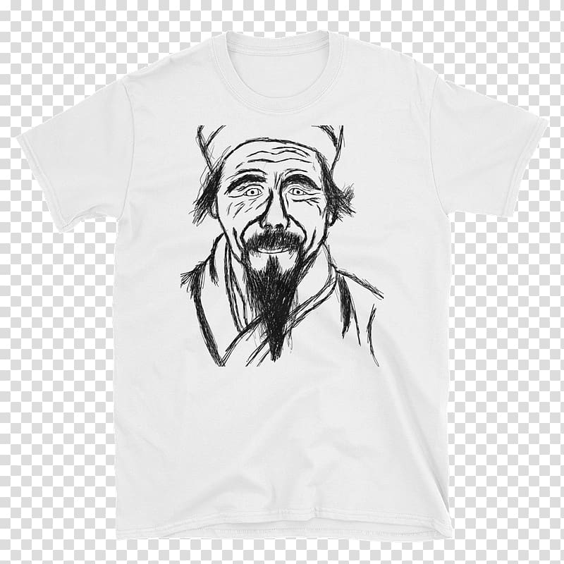 Drawing Art T-shirt Sketch, empty nest old man transparent background PNG clipart