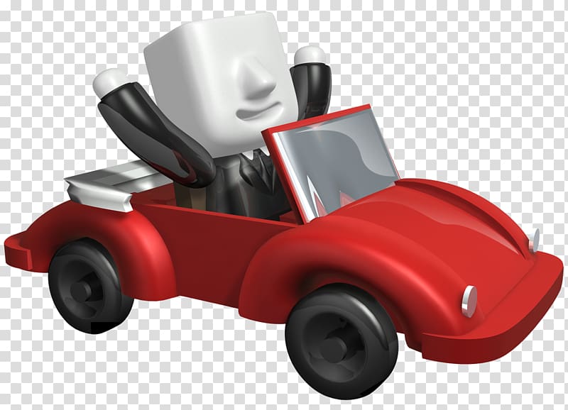 3D computer graphics 3D film, Square head villain driving a luxury car transparent background PNG clipart
