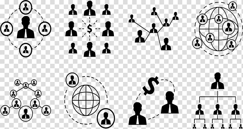 Computer network Business networking Icon, Business organization chart transparent background PNG clipart