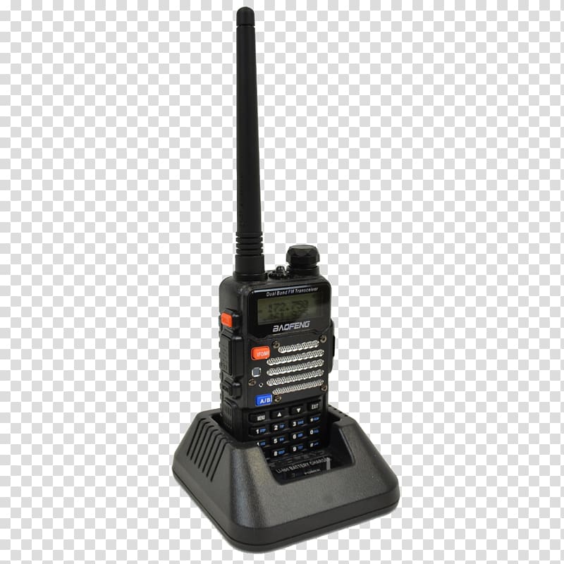 Two-way radio Baofeng UV-5R V2+ Baofeng UV-5R+ Baofeng UV-5RE FM broadcasting, radio transparent background PNG clipart