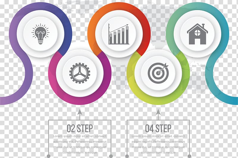 02 Step infographic illustration, Infographic Circle Graphic design Illustration, PPT material transparent background PNG clipart