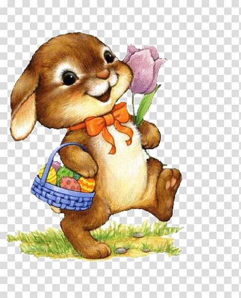 Easter Bunny Wish Hare Dydd Sul y Pasg, Happy bunny transparent background PNG clipart