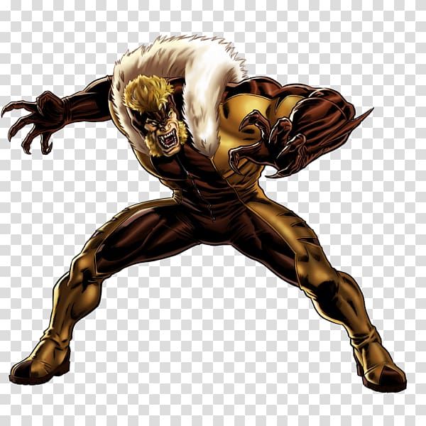 Sabretooth Wolverine Professor X Marvel: Avengers Alliance Mystique, Saber-tooth transparent background PNG clipart