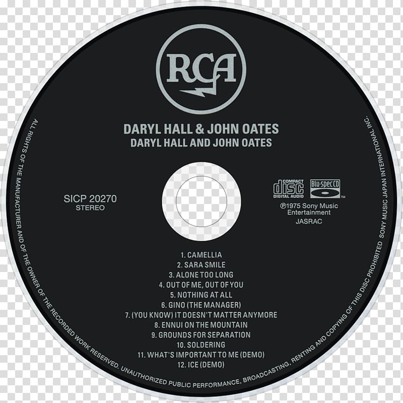 Compact disc Hall & Oates Big Bam Boom Along the Red Ledge H2O, John Denver\'s Greatest Hits transparent background PNG clipart