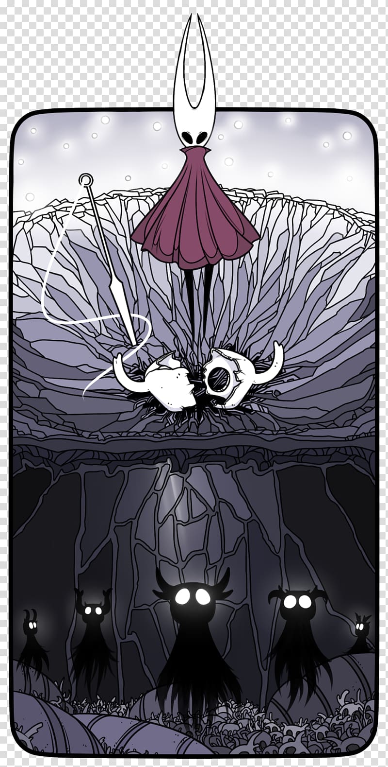 Hollow Knight Fan art Team Cherry , hollowed out guardrail transparent background PNG clipart