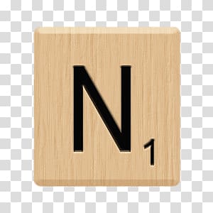 N1 puzzle, Scrabble Tile N transparent background PNG clipart