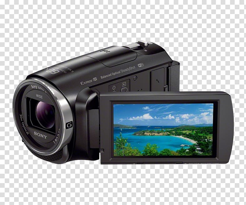 Sony Handycam HDR-CX675 Camcorder 1080p Video Cameras, sony transparent background PNG clipart