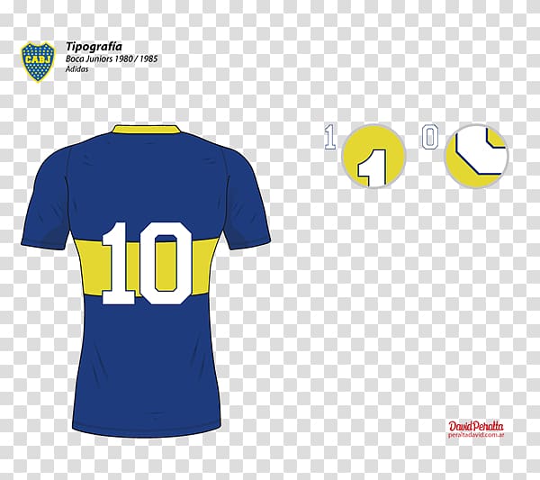 Jersey T-shirt Historia del uniforme del Club Atlético Boca Juniors Font, T-shirt transparent background PNG clipart