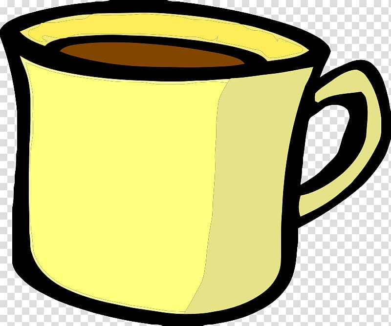 Coffee cup Tea Mug , Yellow Mug transparent background PNG clipart