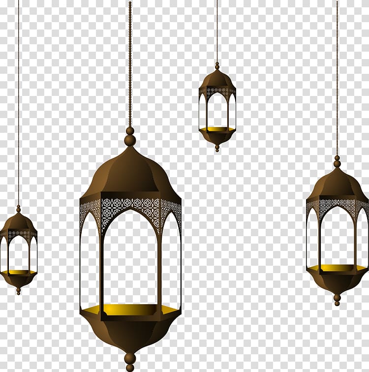 Lighting Euclidean , painted Lighting, four pendant lamps transparent background PNG clipart