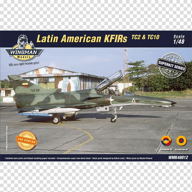 Fighter aircraft IAI Kfir Latin America Airplane, airplane transparent background PNG clipart