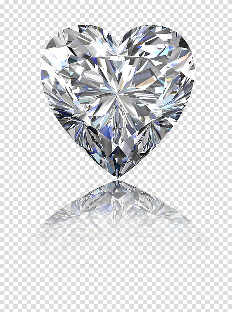 heart-shaped diamond, Diamond cut Heart Shape Cubic zirconia, Heart Shaped Diamond transparent background PNG clipart