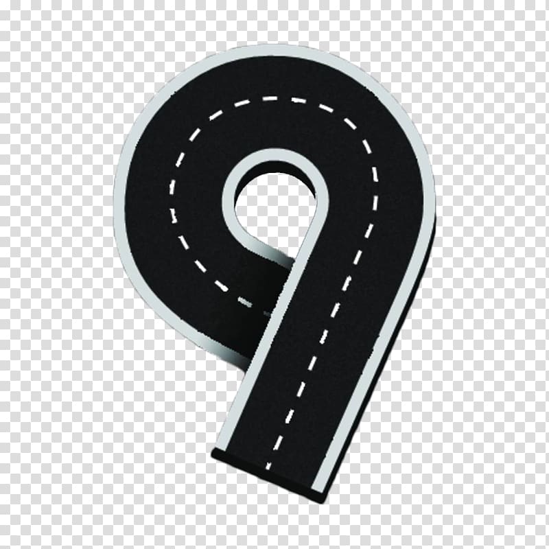 Road Highway Numerical digit, Creative number 9 road transparent background PNG clipart