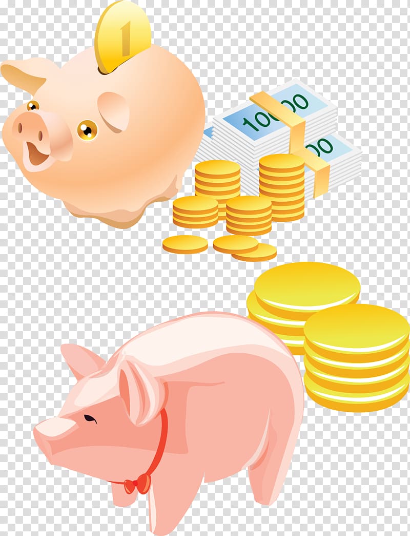 Money Pig Piggy bank Saving, piggy bank transparent background PNG clipart