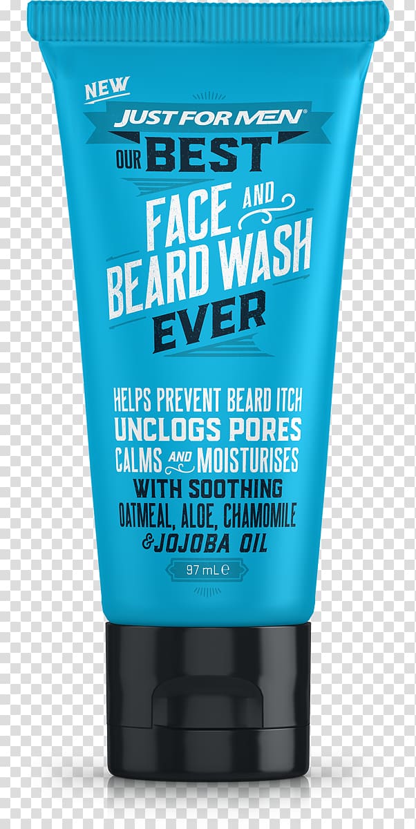 Just for Men Cleanser Beard Hair conditioner Face, Beard transparent background PNG clipart