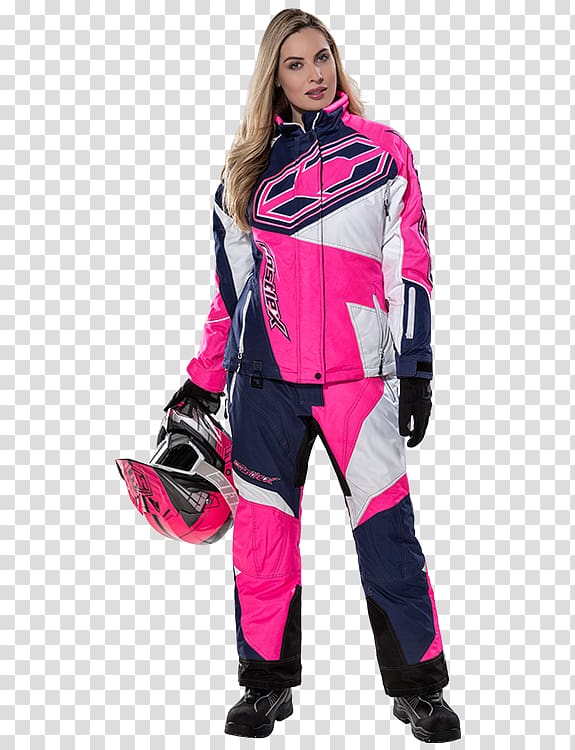 Dry suit Pink M Outerwear Jacket Costume, girl Motorcycle transparent background PNG clipart