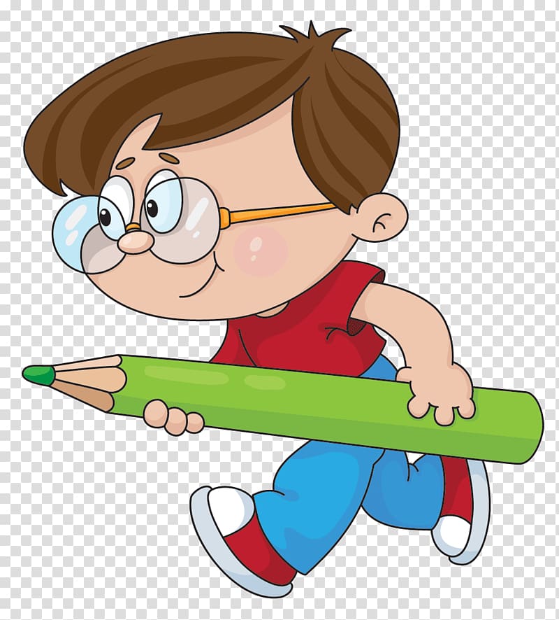 boy holding pencil , Education Child , kids cartoon transparent background PNG clipart