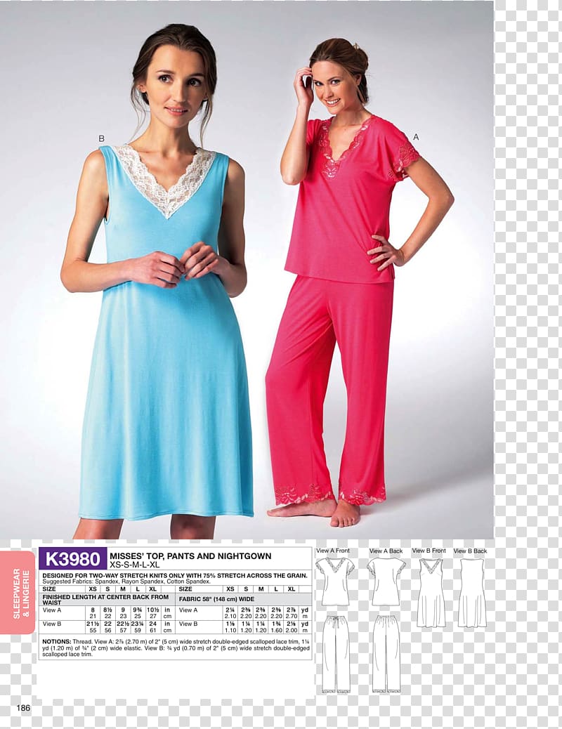 Robe Nightwear Nightgown Top Pattern, dress transparent background PNG clipart