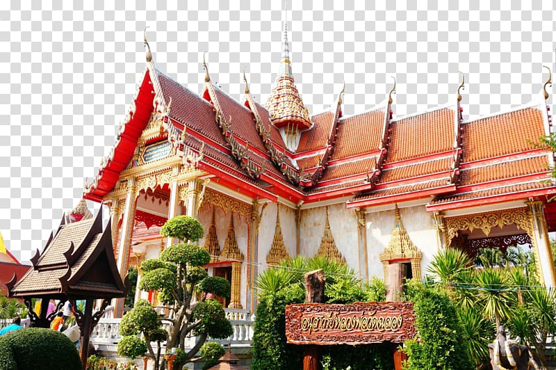 Wat Chalong Bangkok Laos Andaman Sea Tourism, Thai temple transparent background PNG clipart