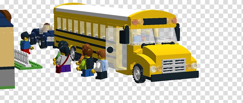 School bus Car LEGO Motor vehicle, bus transparent background PNG clipart