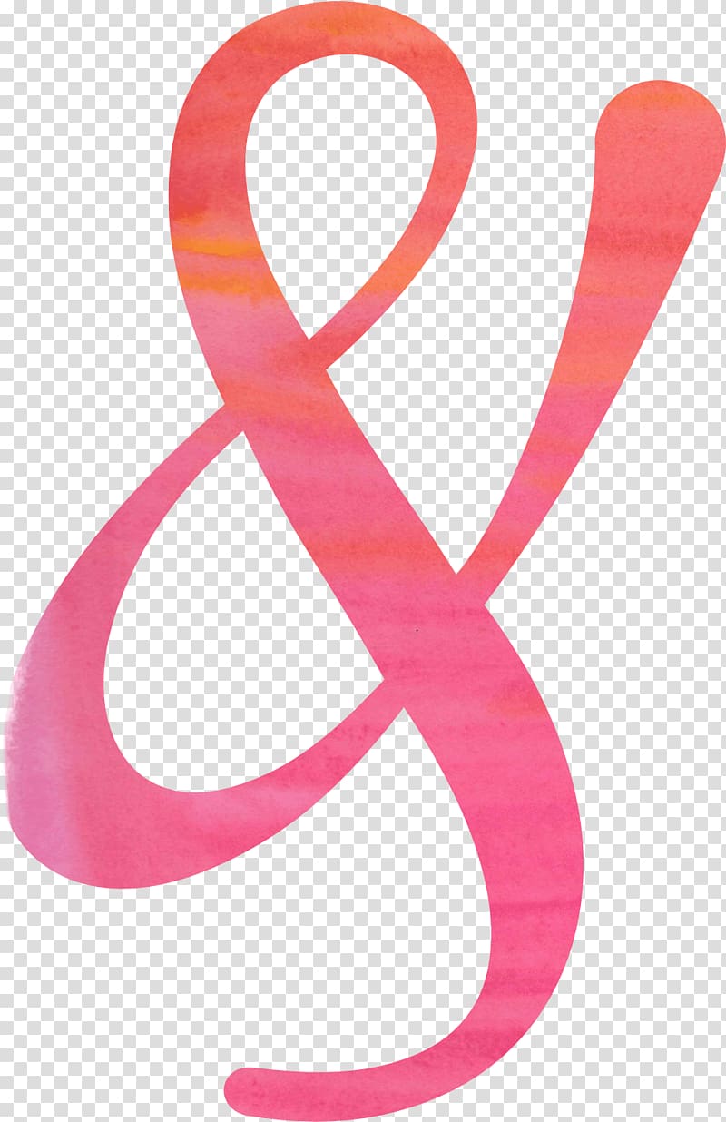 Ampersand Symbol, pink Wall Paper transparent background PNG clipart