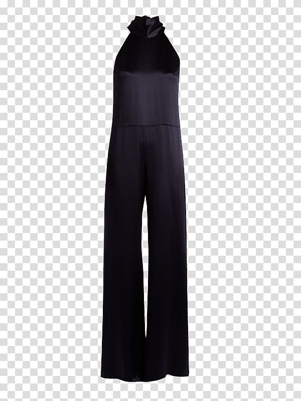 Jumpsuit Pants Black Dress Waist, silk satin transparent background PNG clipart
