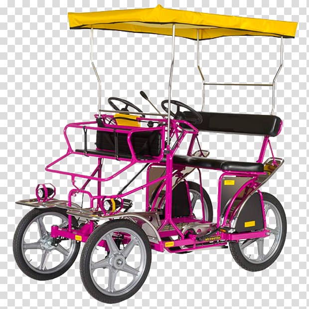 Surrey Car Tandem bicycle Quadracycle, marsala transparent background PNG clipart