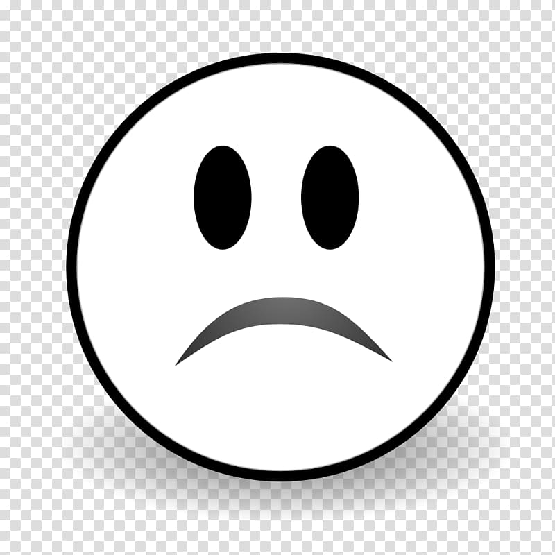 sad face black and white clipart