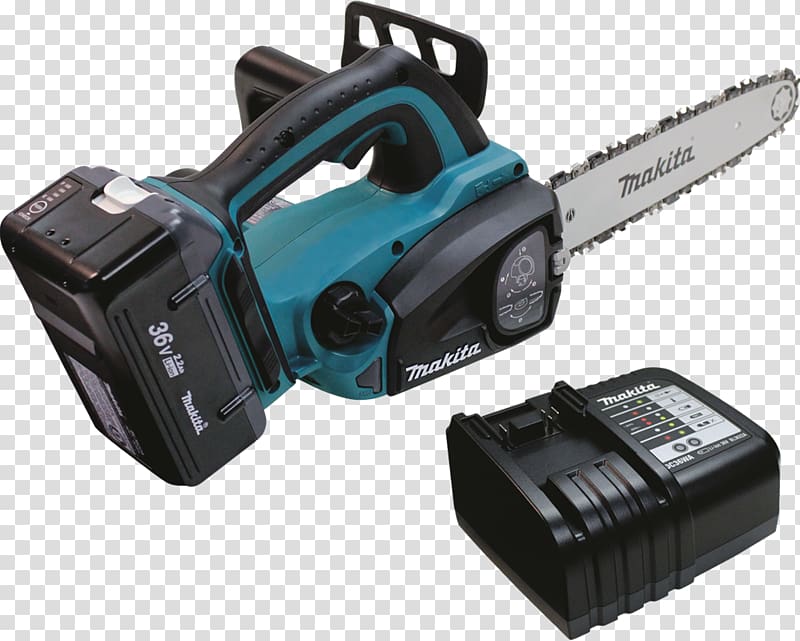 Makita HCU02C1 Chainsaw Lithium-ion battery Makita XCU02Z, gas chain saws transparent background PNG clipart
