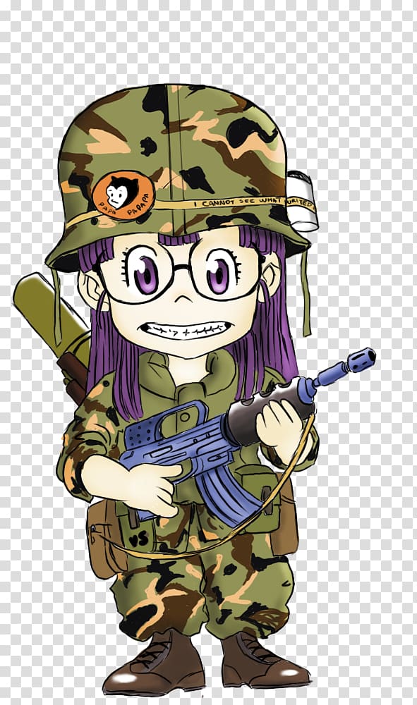 Drawing Arale Norimaki Cartoon Paper, army transparent background PNG clipart
