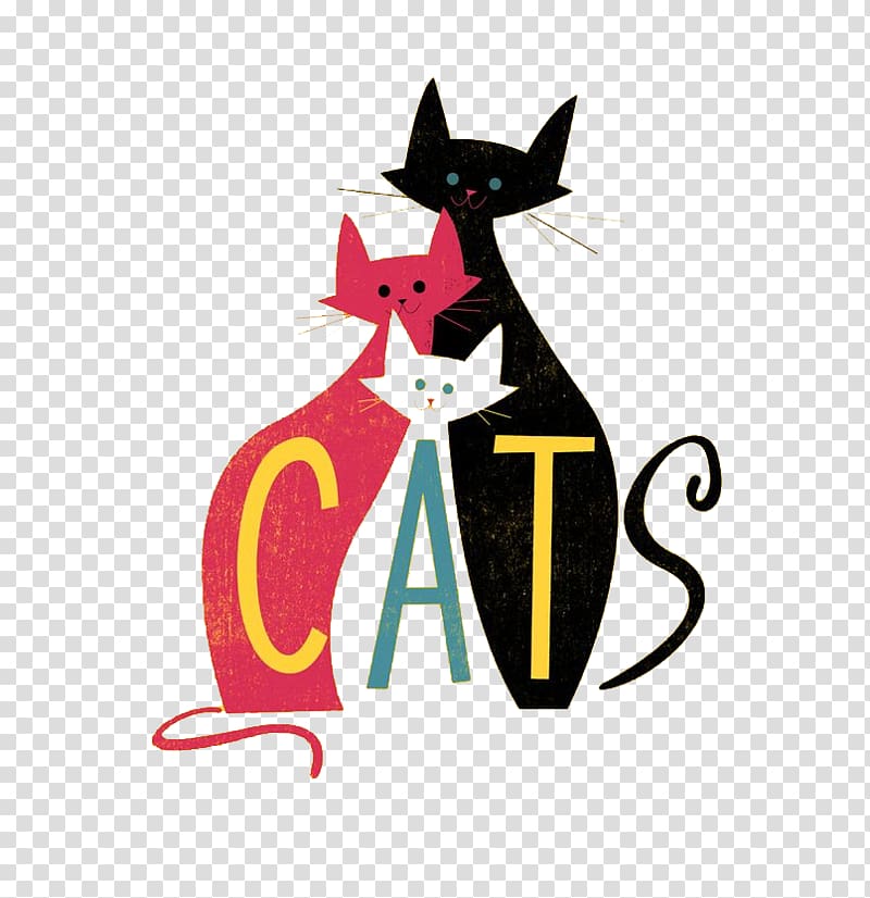 Cats Kitten Poster, Cartoon cat element transparent background PNG clipart