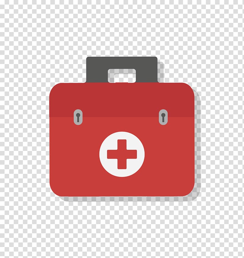 Health Care First aid kit Icon, red cross first aid box transparent background PNG clipart